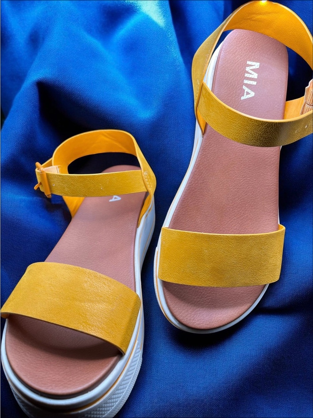 MIA Yellow Platform Sandals - Picture 2 of 5